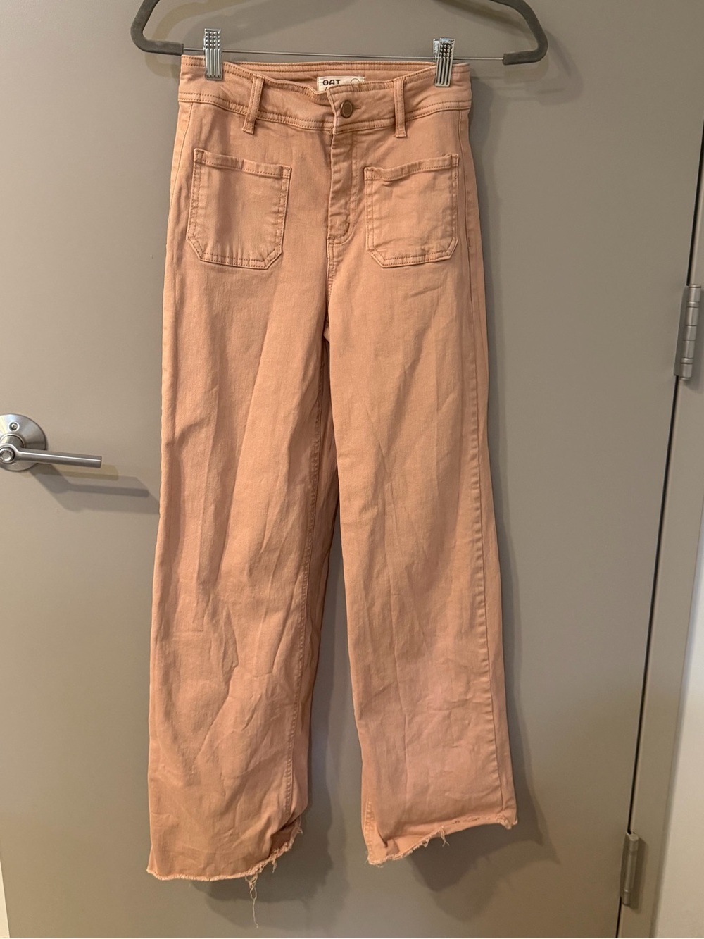 Oat New York Peach Straight-Leg Pants
